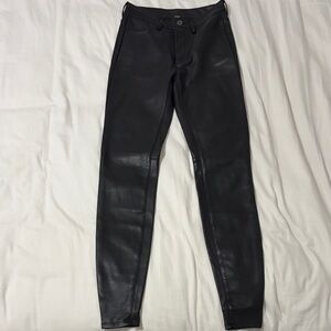 Free People Black Leather Pants